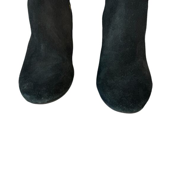 Womens Black Suede Over the Knee Boots 6.5 City Whimsigoth Party‎ Cocktail - Picture 13 of 14